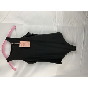 Quince Women's Second Skin High Neck Bodysuit Black M NEW